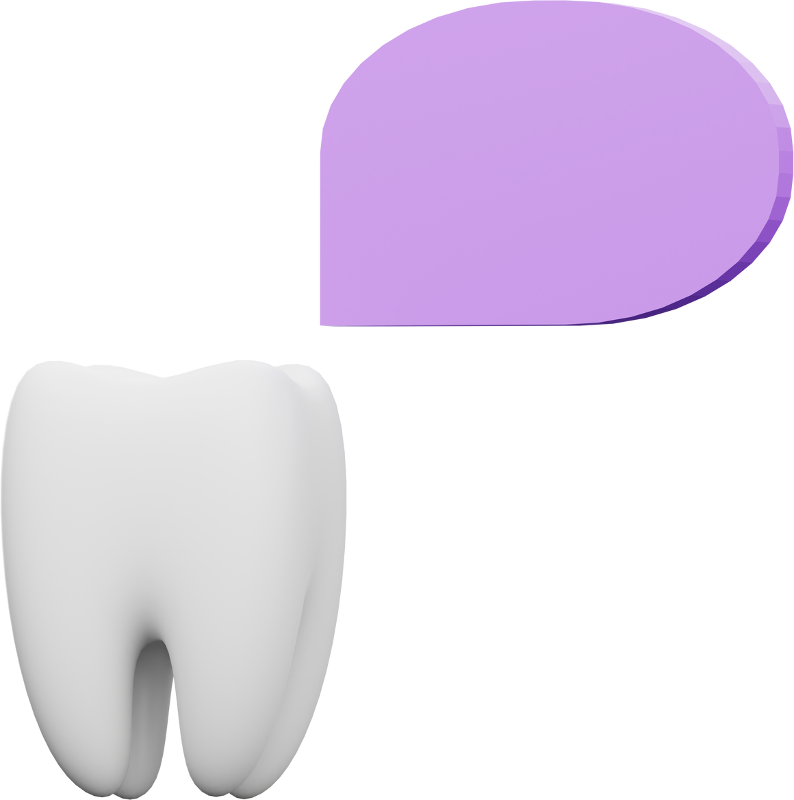3D Dental Care Icon Illustration